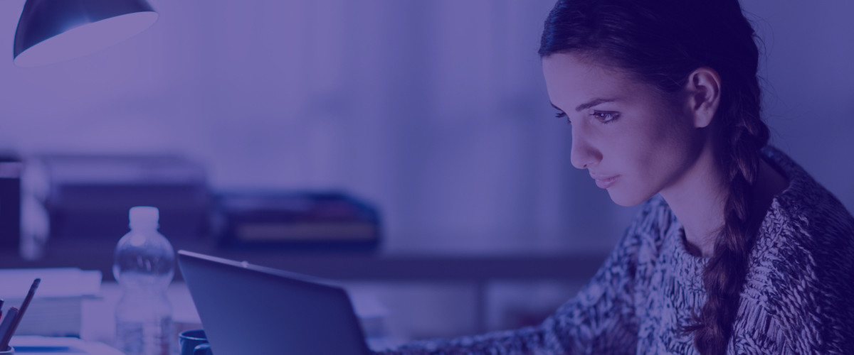 Woman studying for exam